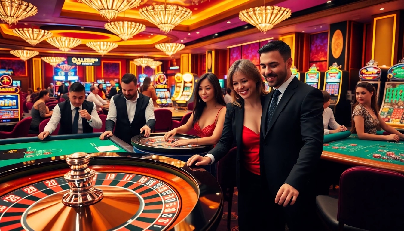 Experience thrilling excitement at may 88 with enthusiastic gamers at casino tables.