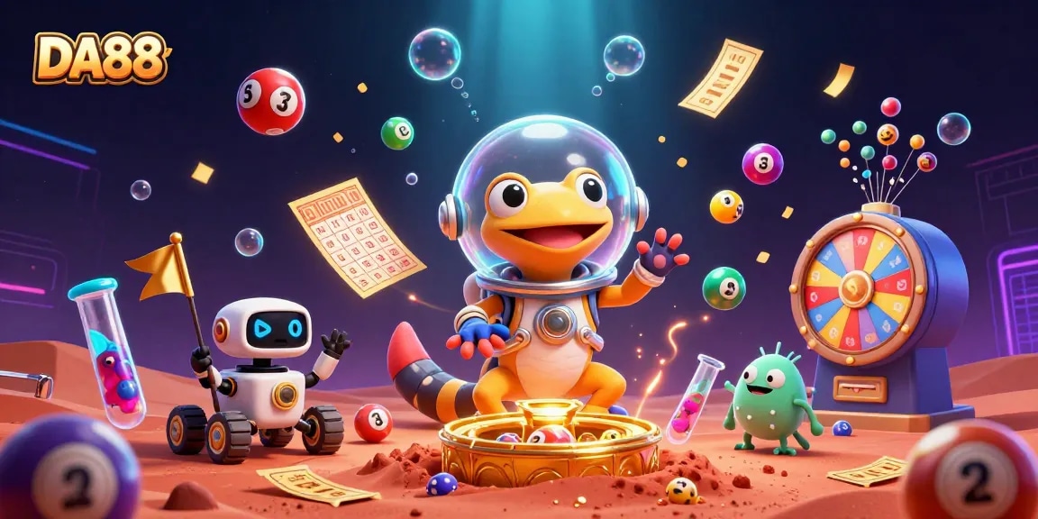 Experience winning excitement with DA88 in a colorful casino adventure scene.