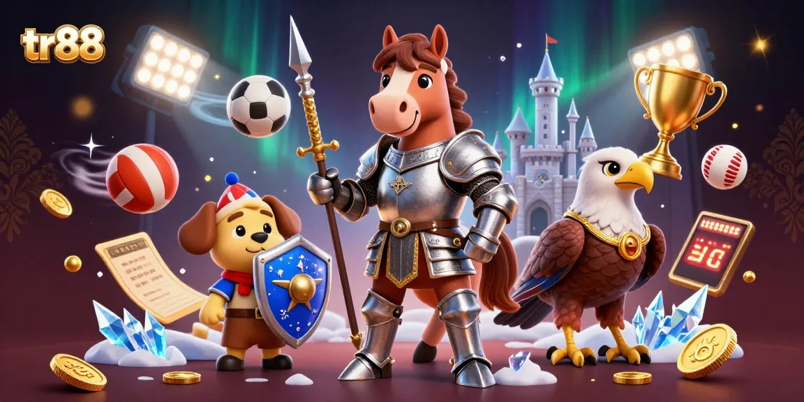 Bet on thrilling games at tr88 with exciting characters in a dynamic casino scene.