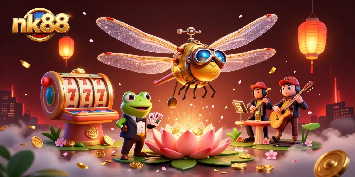 Experience the thrill of nk88 with vibrant 3D casino elements and engaging characters.