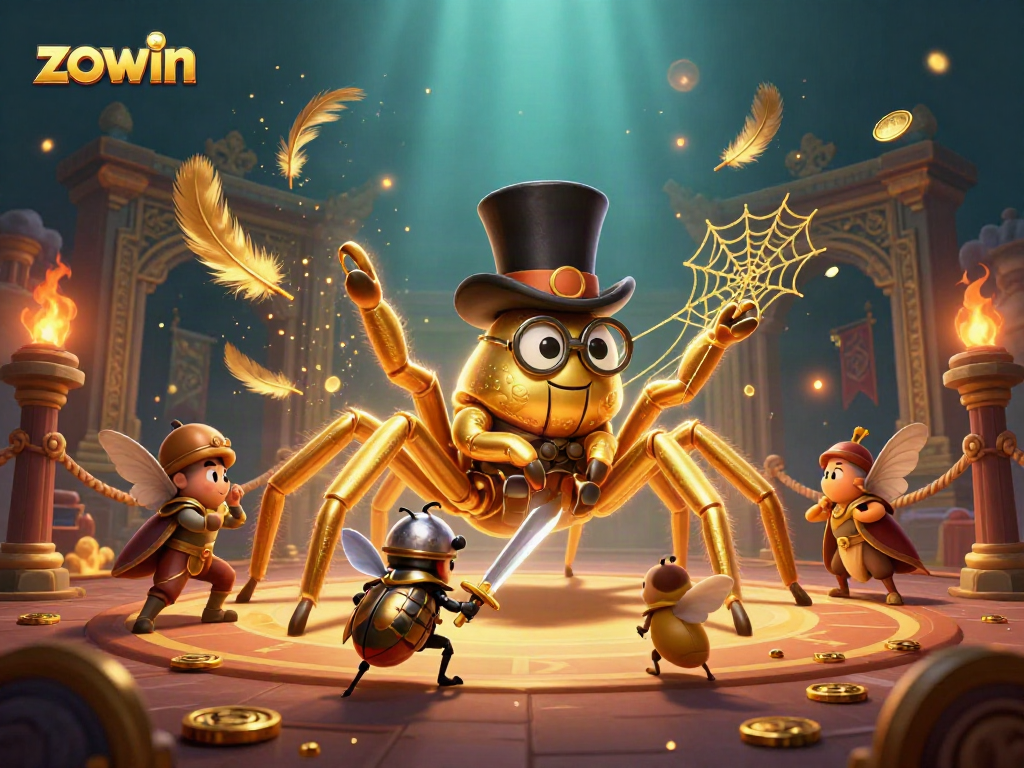 Engage in thrilling casino adventures with Zowin's fearless beetle knight battling in a rich 3D scene.