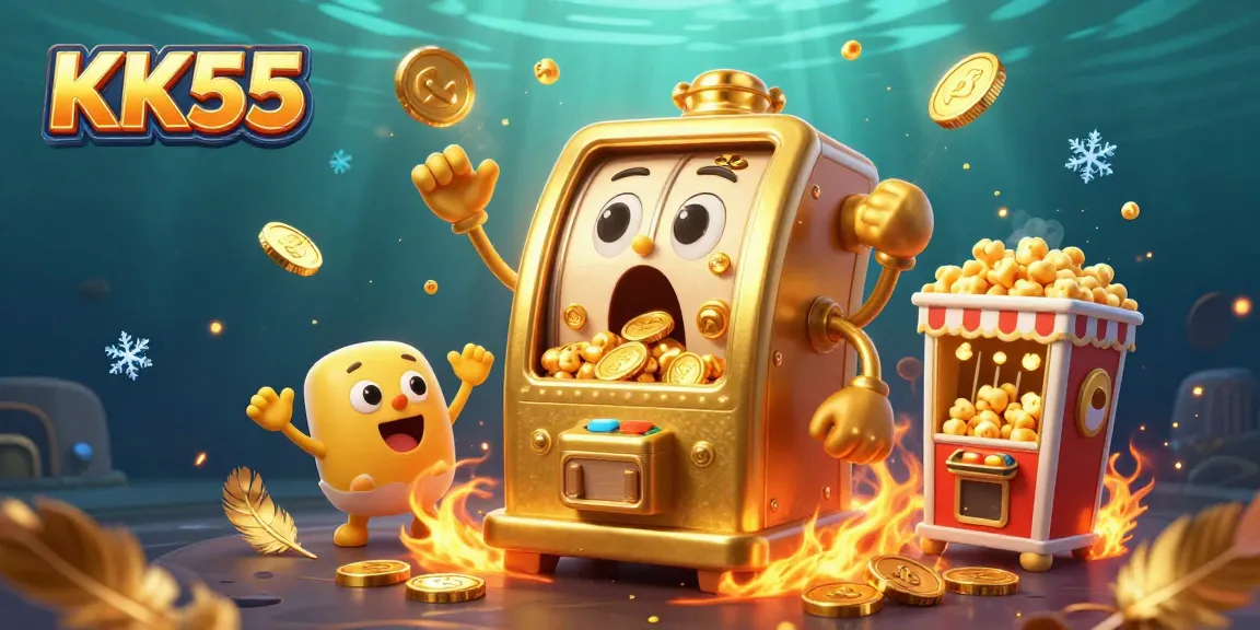Experience the thrill of winning with KK55's golden slots and exciting jackpots in a vibrant casino scene.