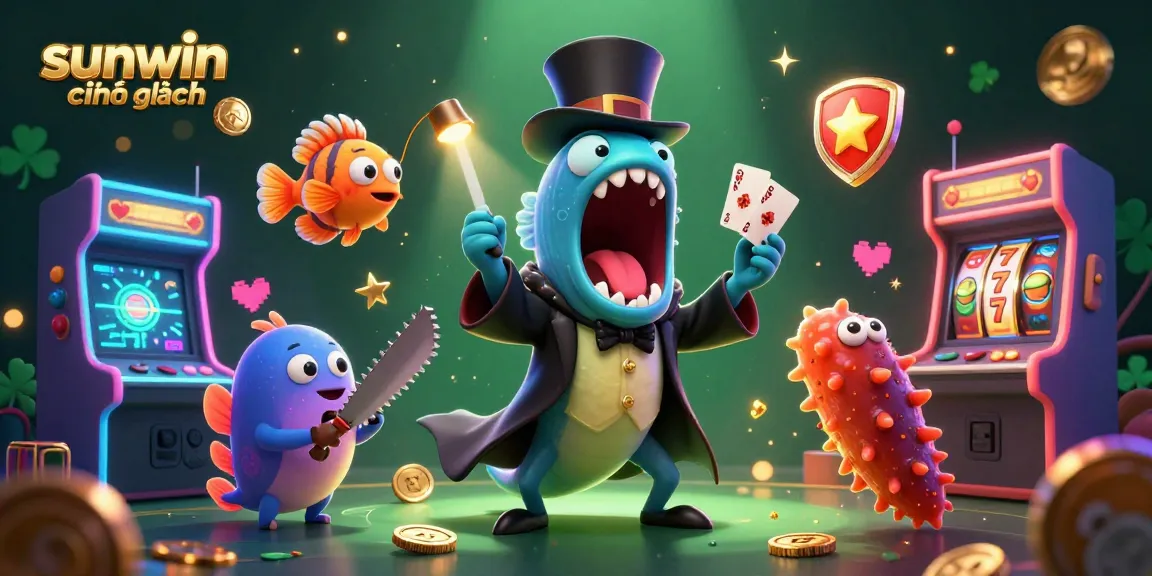 Experience the magic of sunwin chính hãng with vibrant characters and casino-themed elements.