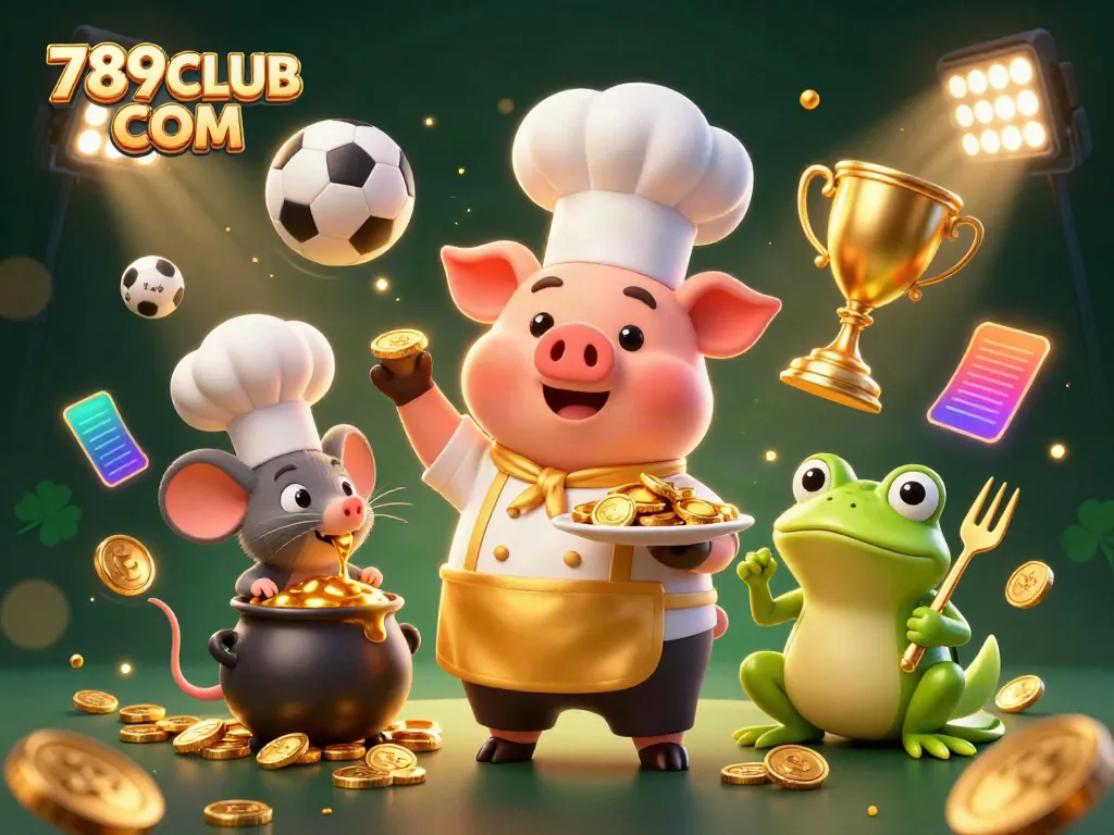 Experience thrilling gaming action at 789CLUB COM with vibrant scenes of fun and gold.