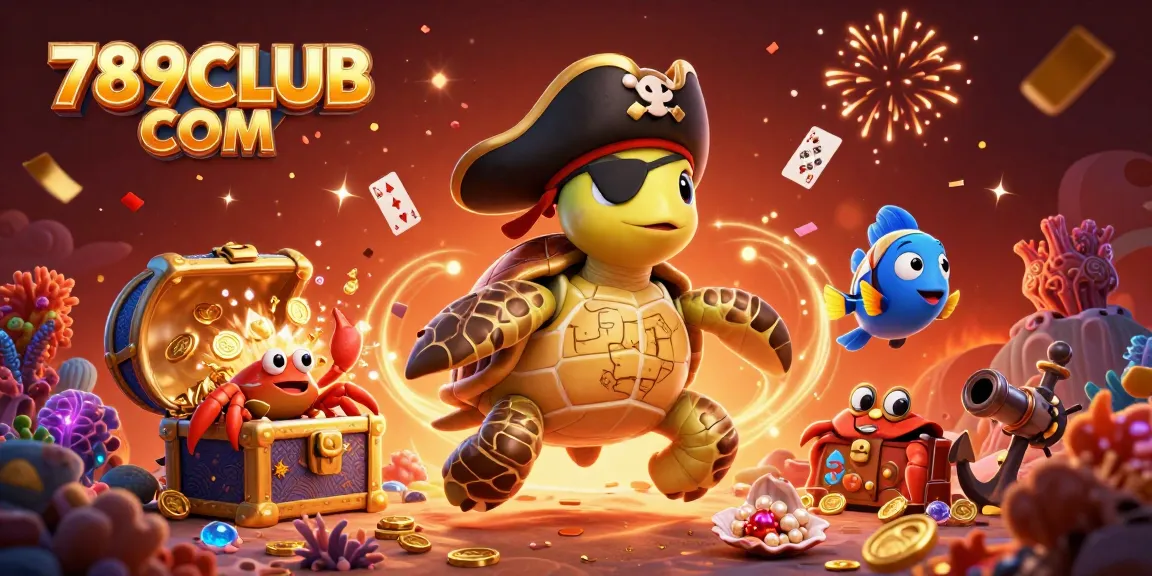Experience thrilling gaming moments with 789CLUB COM as colorful sea creatures celebrate over treasures.