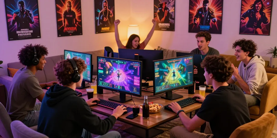 Exciting online gaming session showcasing friends enjoying hm88 gaming platform in a cozy setting.