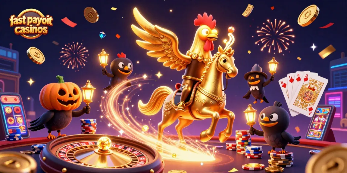 Experience fast payout casinos with vibrant gaming elements in a captivating casino scene.