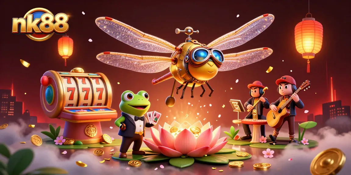 Experience the thrill of nk88 with vibrant 3D casino elements and engaging characters.