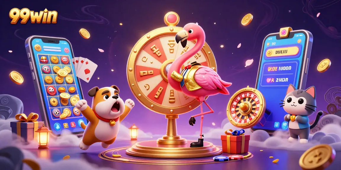 Experience the thrilling atmosphere of 99WIN with our dynamic prize wheel and engaging game elements!