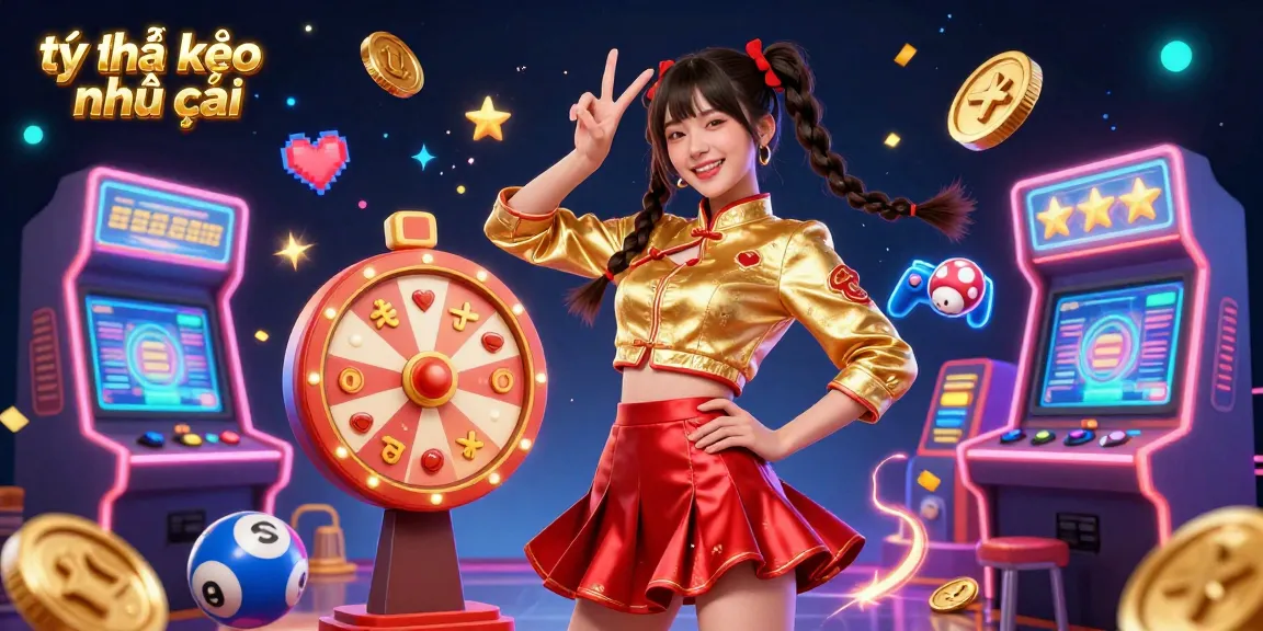 Engage in thrilling gameplay with tỷ lệ kèo nhà cái, surrounded by vibrant 3D lottery elements and gaming excitement.