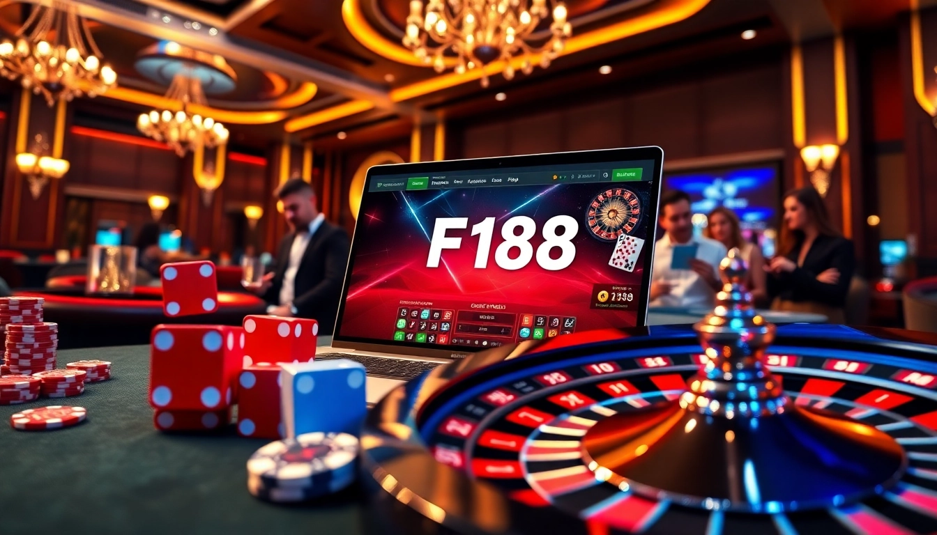 Players engaging with F168 casino games at vibrant tables and exciting online interfaces.