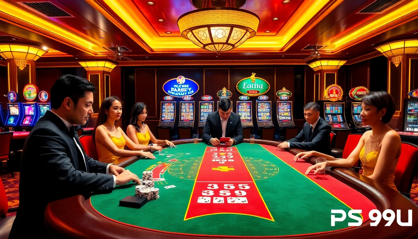 Exciting gambling experience at Nhà cái PS99 with vibrant casino tables and engaging gameplay.