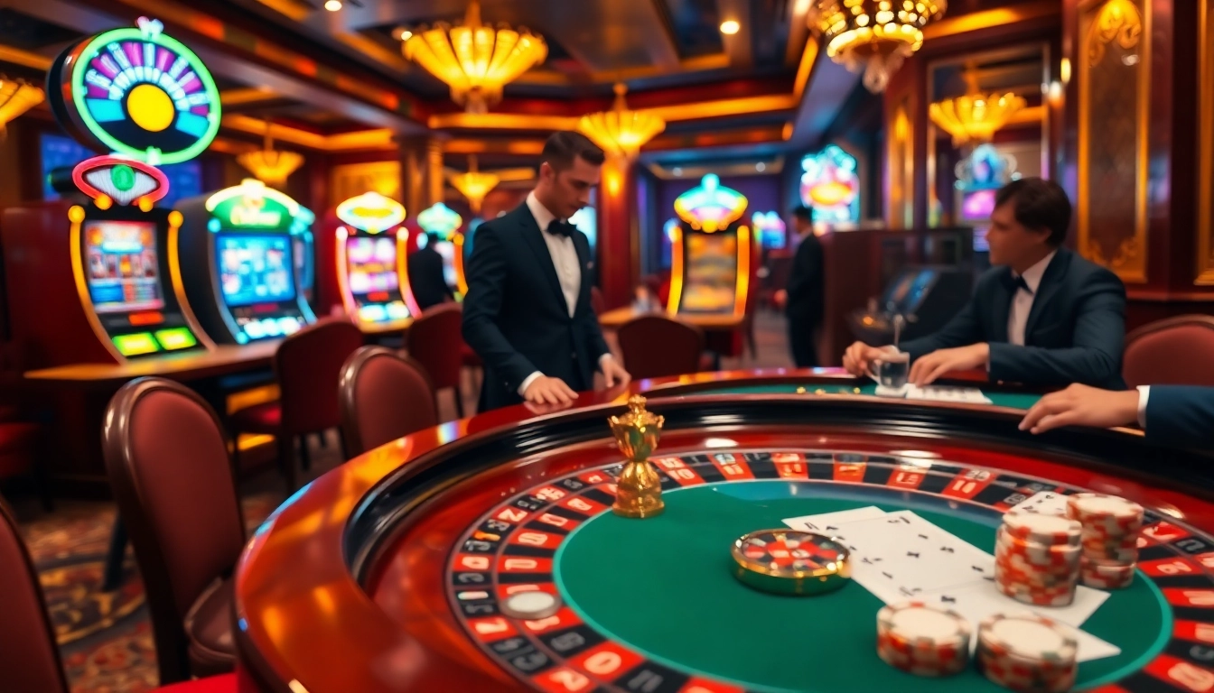 Players betting passionately at a luxurious casino table featuring cm88.mem chips and cards.